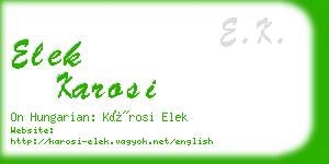 elek karosi business card